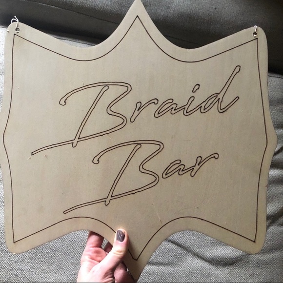 NEW laser Engraved Print Wood Sign Braid Bar salon - Picture 9 of 12